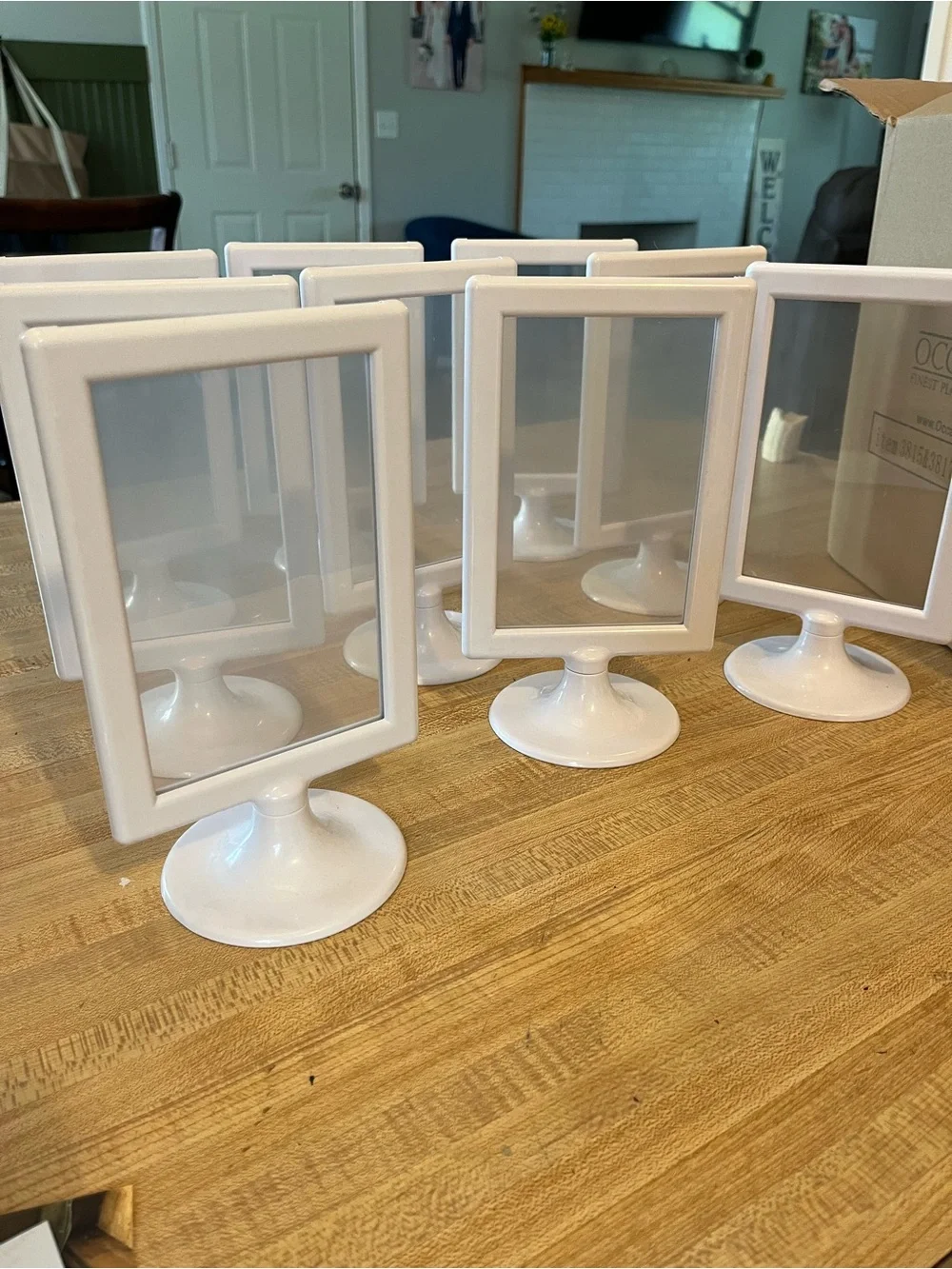White Freestanding Picture Frames - Set of 18